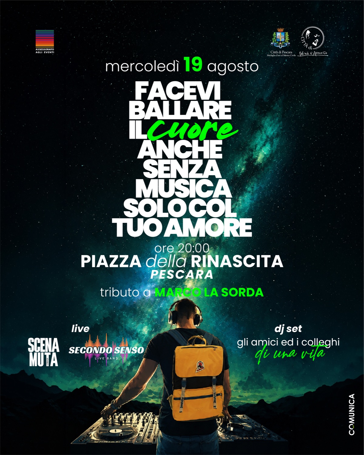 Locandina dell'evento Facciamo ballare il cuore, tributo a Marco La Sorda